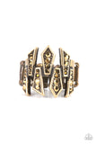 Juxtaposed Jewels - Brass Ring Paparazzi