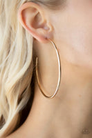Mega Metro - Gold Hoop Earrings Paparazzi