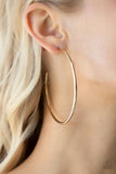 Mega Metro - Gold Hoop Earrings Paparazzi