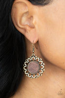 Farmhouse Fashionista - Brass Earrings Paparazzi