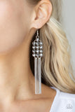 Tasteful Tassel - Silver Earrings Paparazzi