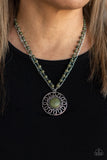 Sahara Suburb - Green Necklace Paparazzi