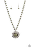 Sahara Suburb - Green Necklace Paparazzi