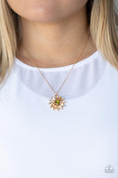 Formal Florals - Gold Necklace Paparazzi