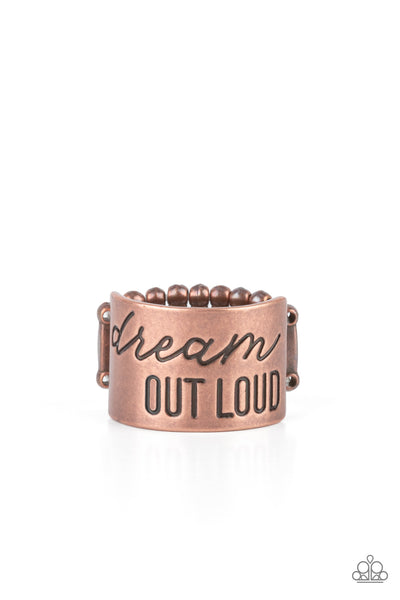 Dream Louder - Copper Inspirational Ring Paparazzi