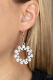 Champagne Bubbles - White Earrings Paparazzi