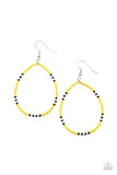 Keep Up The Good BEADWORK - Yellow Earrings Paparazzi