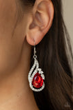 Dancefloor Diva - Red Earrings Paparazzi