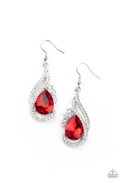 Dancefloor Diva - Red Earrings Paparazzi