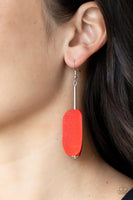 Tamarack Trail - Red Wooden Earrings Paparazzi