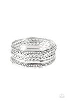 Rattle and Roll - Silver Bracelets Paparazzi