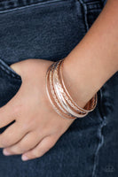 Trophy Texture - Rose Gold Bracelets Paparazzi