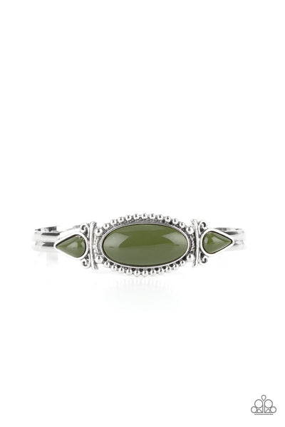 Tribal Trinket - Green Bracelet Papararzzi