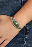 Tribal Trinket - Green Bracelet Papararzzi