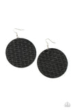 WEAVE Me Out Of It - Black Earrings Paparazzi