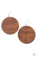 WEAVE Me Out Of It - Brown Earrings Paparazzi