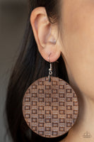 WEAVE Me Out Of It - Brown Earrings Paparazzi