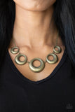 Solar Cycle - Brass Necklace Paparazzi