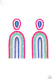 Rainbow Remedy - Multi-Colored Seed bead Earrings Paparazzi