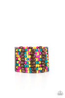 Tropical Nirvana - Multi-Colored Wooden Bracelet Paparazzi