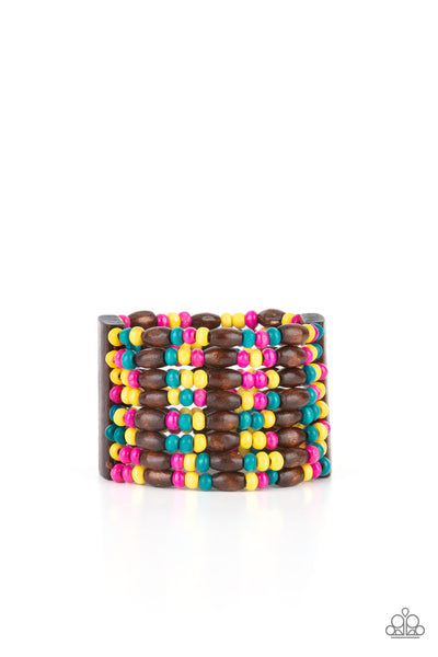 Tropical Nirvana - Multi-Colored Wooden Bracelet Paparazzi