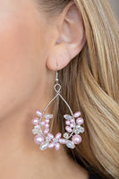 Marina Banquet - Pink Pearl Earrings Paparazzi