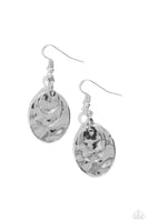 Hammered Homespun - Silver Earrings Paparazzi