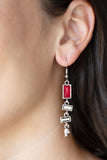 Modern Day Artifact - Red Earrings Paparazzi