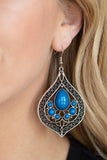 New Delhi Nouveau - Blue Earrings Paparazzi