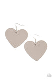 Country Crush - Silver Heart Earrings