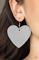 Country Crush - Silver Heart Earrings