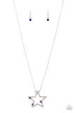 I Pledge Allegiance to the Sparkle - Blue Star Necklace Paparazzi