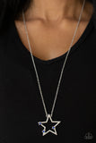 I Pledge Allegiance to the Sparkle - Blue Star Necklace Paparazzi