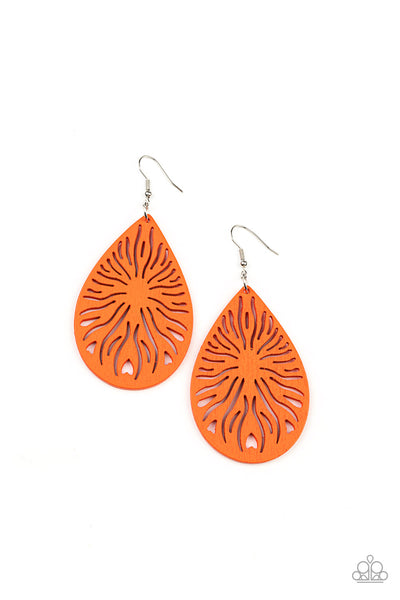 Sunny Incantations - Orange Earrings Paparazzi