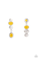 Asymmetrical Appeal - Yellow Earrings Paparazzi