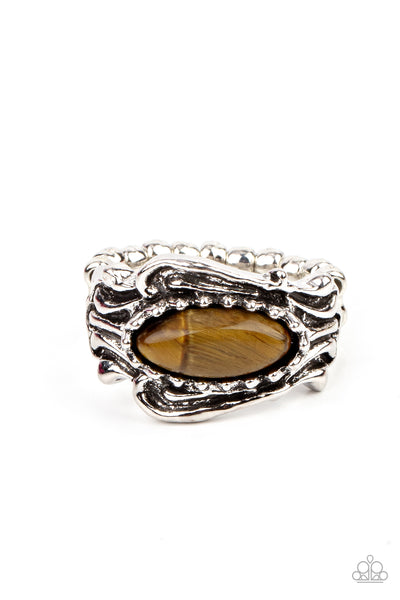 Gemstone Gypsy - Brown Ring Paparazzi