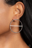 Dynamic Diameter - Silver Post Earrings Paparazzi (#699)