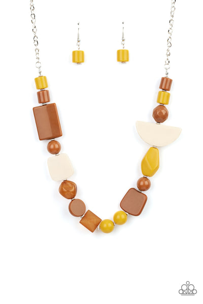 Tranquil Trendsetter - Yellow Necklace Paparazzi