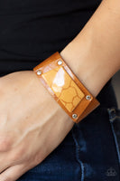 Geo Glamper - Brown Wrap Bracelet