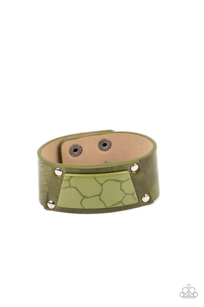 Geo Glamper - Green Wrap Bracelet