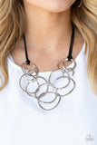 Spiraling Out of COUTURE - Silver Necklace Paparazzi