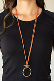 Noticeably Nomad - Orange Necklace Paparazzi