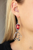 Galactic Drama - Red Earrings Paparazzi