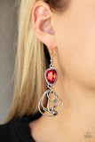 Galactic Drama - Red Earrings Paparazzi