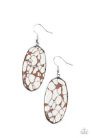 Stone Sculptures - Brown Earrings Paparazzi