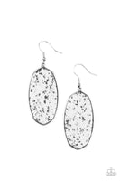 Stone Sculptures - White Stone Earrings Paparazzi