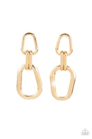 Harmonic Hardware - Gold Earrings Paparazzi