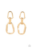 Harmonic Hardware - Gold Earrings Paparazzi