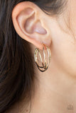 City Contour - Gold Earrings Paparazzi