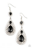 Posh Pageantry - Black - Earrings  Paparazzi- Life of the Party Exclusive January 2022
